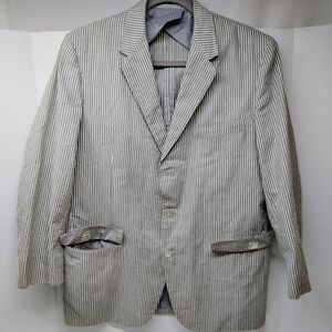 Vtg Rare Original 1940 Haspel Seersucker Blazer New Orleans Stevens Canal Street